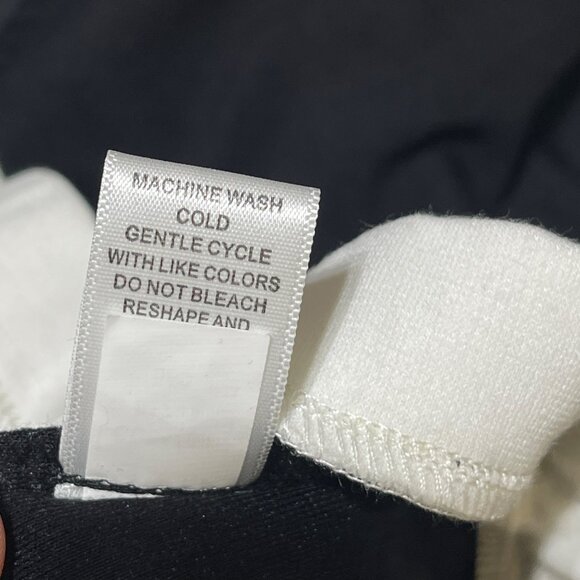 Cupio Knit Bomber Jacket Black White Size M Medium Full Zip Women's (READ) - Picture 6 of 8